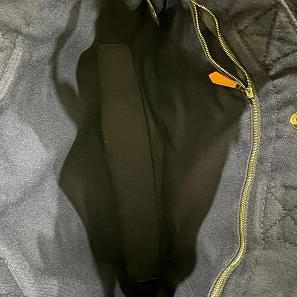 Hermès Deauville MM Tote – Navy Canvas with White Stitching – Never Used - Picture 6 of 9